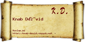 Knab Dávid névjegykártya
